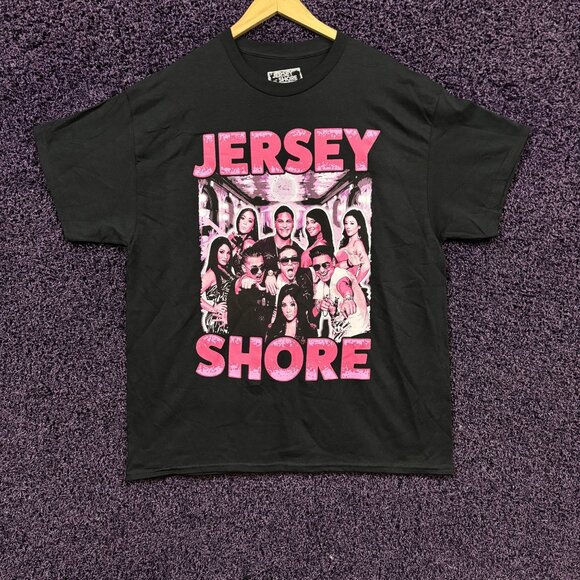 Jersey Shore Full Family Pink Disco Poster Mtv T-Shirt XL - Picture 1 of 4